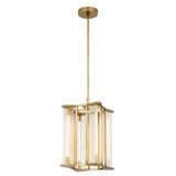 Alora - PD339415VBCR-UNV - LED Pendant - Sabre - Ribbed Glass/Vintage Brass