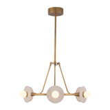 Alora - CH346028VBAR - LED Chandelier - Dahlia - Vintage Brass/Alabaster