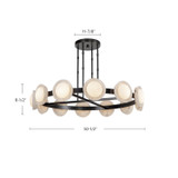 Alora - CH320050UBAR-UNV - LED Chandelier - Alonso - Urban Bronze/Alabaster