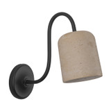 Alora - WV592105MBTRV - One Light Bathroom Vanity - Bromley - Matte Black/Travertine