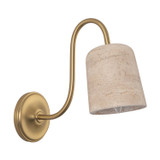Alora - WV592105BGTRV - One Light Bathroom Vanity - Bromley - Brushed Gold/Travertine
