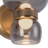 Alora - WV310205VBSM - LED Bathroom Vanity - Sutton - Vintage Brass/Smoked Glass