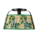 Alora - SF675213MBGL - One Light Semi-Flush Mount - Scout - Matte Black/Green Linen