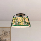 Alora - SF675213MBGL - One Light Semi-Flush Mount - Scout - Matte Black/Green Linen