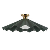 Alora - SF354125PGN - One Light Semi-Flush Mount - Furrow - Pine Green