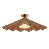 Alora - SF354125PEC - One Light Semi-Flush Mount - Furrow - Peach