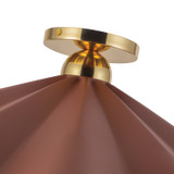 Alora - SF354125BGD - One Light Semi-Flush Mount - Furrow - Burgundy