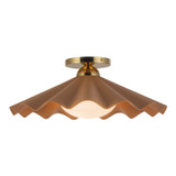 Alora - SF354016PEC - One Light Semi-Flush Mount - Furrow - Peach