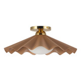 Alora - SF354016PEC - One Light Semi-Flush Mount - Furrow - Peach