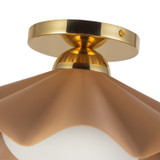 Alora - SF354016PEC - One Light Semi-Flush Mount - Furrow - Peach