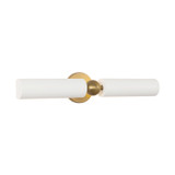Alora - PL405123BGWH - Two Light Picture Light - Cole - Brushed Gold/White