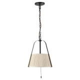 Alora - PD675213MBWL - Two Light Pendant - Scout - Matte Black/White Linen