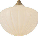 Alora - PD651012BGGR - One Light Pendant - Farrah - Brushed Gold/Glossy Ribbed Opal Glass