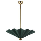 Alora - PD354125PGN - LED Pendant - Furrow - Pine Green