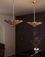 Alora - PD354125PEC - LED Pendant - Furrow - Peach