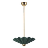 Alora - PD354016PGN - LED Pendant - Furrow - Pine Green