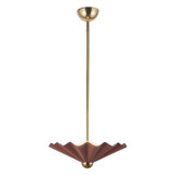 Alora - PD354016BGD - LED Pendant - Furrow - Burgundy