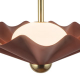 Alora - PD354016BGD - LED Pendant - Furrow - Burgundy