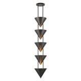 Alora - PD341548STA - Five Light Pendant - Versus - Aged Steel