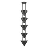 Alora - PD341548STA - Five Light Pendant - Versus - Aged Steel