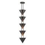 Alora - PD341548STA - Five Light Pendant - Versus - Aged Steel