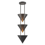 Alora - PD341328STA - Three Light Pendant - Versus - Aged Steel