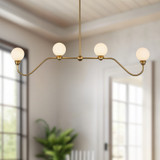 Alora - LP408148BG - Four Light Linear Pendant - Beckett - Brushed Gold