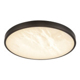 Alora - FM653012MBAR - LED Flush Mount - Evelyn - Matte Black/Alabaster