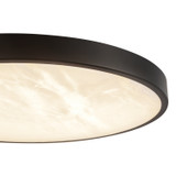 Alora - FM653012MBAR - LED Flush Mount - Evelyn - Matte Black/Alabaster