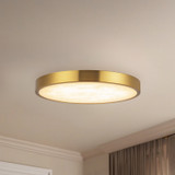 Alora - FM653009BGAR - LED Flush Mount - Evelyn - Brushed Gold/Alabaster