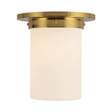 Alora - FM360808PTBOP - One Light Flush Mount - Mineral - Patina Brass/Opal Glass