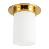 Alora - FM360808PTBOP - One Light Flush Mount - Mineral - Patina Brass/Opal Glass