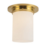 Alora - FM360808PTBOP - One Light Flush Mount - Mineral - Patina Brass/Opal Glass
