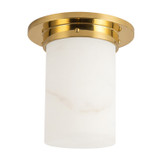 Alora - FM360808PTBAR - One Light Flush Mount - Mineral - Patina Brass/Alabaster