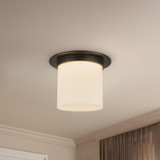 Alora - FM360118UBOP - One Light Flush Mount - Mineral - Urban Bronze/Matte Opal Glass