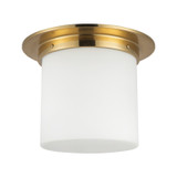Alora - FM360118PTBOP - One Light Flush Mount - Mineral - Patina Brass/Opal Glass