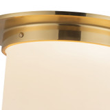 Alora - FM360118PTBOP - One Light Flush Mount - Mineral - Patina Brass/Opal Glass