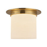 Alora - FM360118PTBAR - One Light Flush Mount - Mineral - Patina Brass/Alabaster