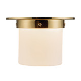 Alora - FM360085PTBOP - One Light Flush Mount - Mineral - Patina Brass/Opal Glass