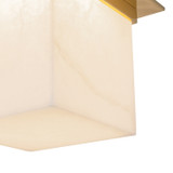Alora - FM356118PTBAR - One Light Flush Mount - Mineral - Patina Brass/Alabaster