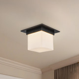 Alora - FM356085UBOP - One Light Flush Mount - Mineral - Urban Bronze/Matte Opal Glass