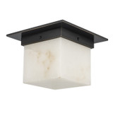 Alora - FM356085UBAR - One Light Flush Mount - Mineral - Urban Bronze/Alabaster