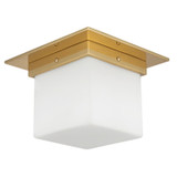 Alora - FM356085PTBOP - One Light Flush Mount - Mineral - Patina Brass/Opal Glass