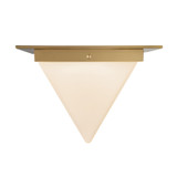 Alora - FM345119PTBOP - One Light Flush Mount - Mineral - Patina Brass/Opal Glass