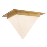Alora - FM345119PTBOP - One Light Flush Mount - Mineral - Patina Brass/Opal Glass