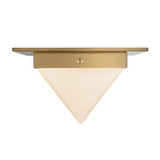Alora - FM345084PTBOP - One Light Flush Mount - Mineral - Patina Brass/Opal Glass