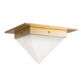 Alora - FM345084PTBAR - One Light Flush Mount - Mineral - Patina Brass/Alabaster
