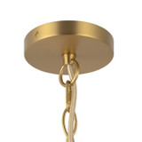 Alora - CH654318BGRC - Three Light Chandelier - Faye - Brushed Gold/Clear Ribbed Glass