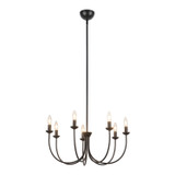 Alora - CH419726MB - Seven Light Chandelier - Ember - Matte Black