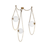 Alora - CH372103VBCDG - LED Chandelier - Petra - Vintage Brass/Cloud Glass